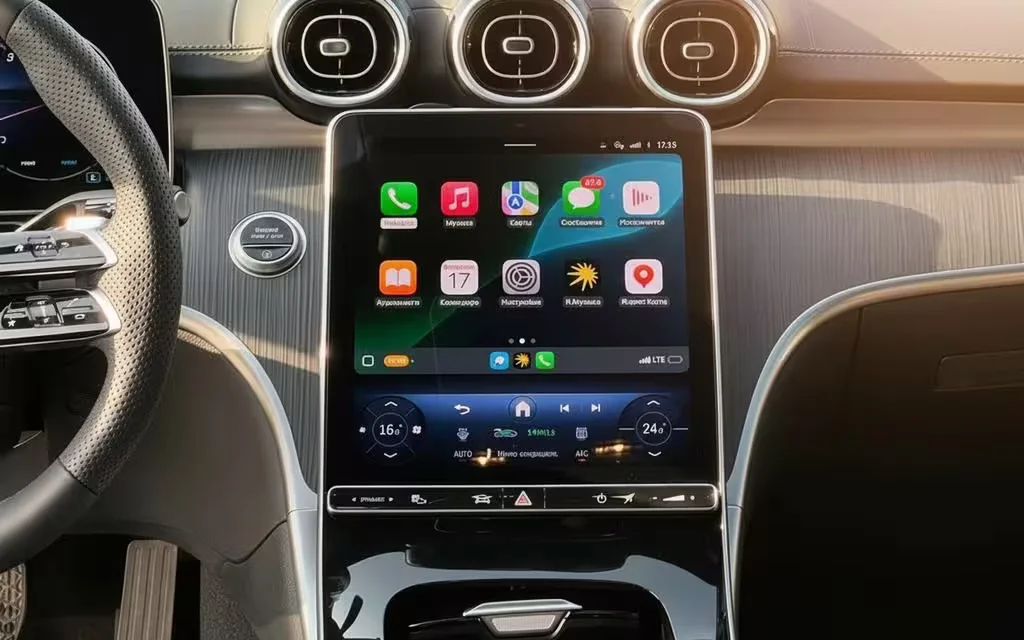 Mercedes C200 2025 interior view showing trim