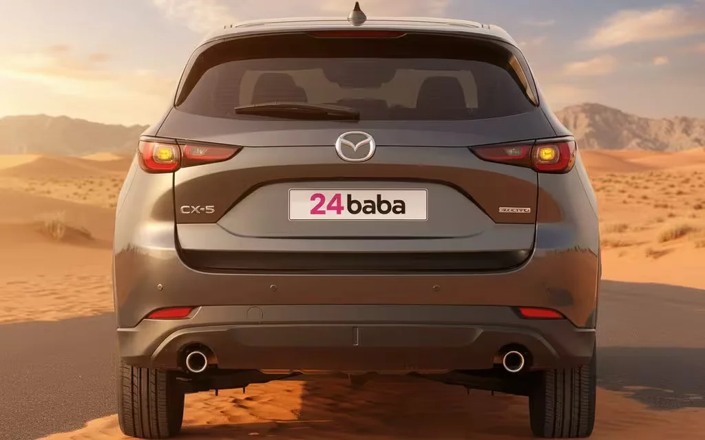 Mazda Cx 5 2025 Dark Gray rear view showing taillights – rental in Dubai