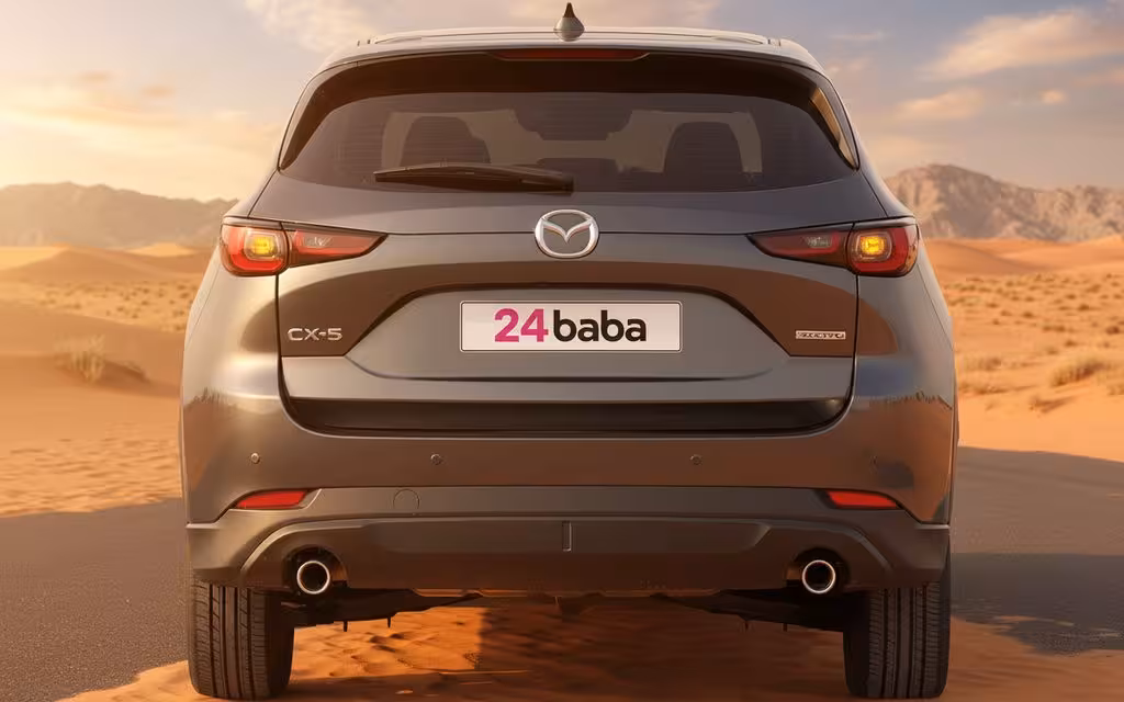 Mazda Cx 5 2025 Dark Gray rear view showing taillights – rental in Dubai