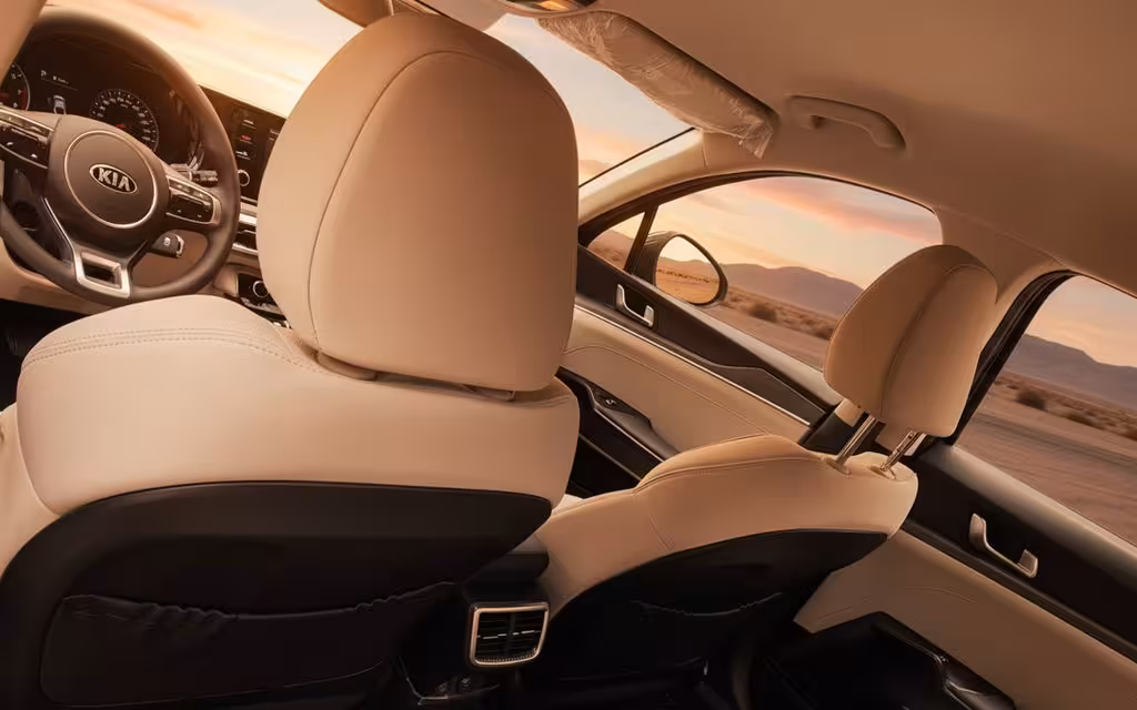 Kia K5 2022 interior view showing trim