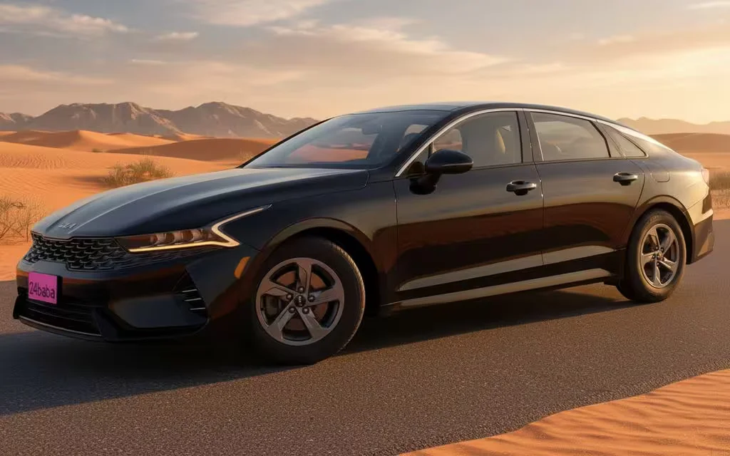 Kia K5 2022 Black side profile