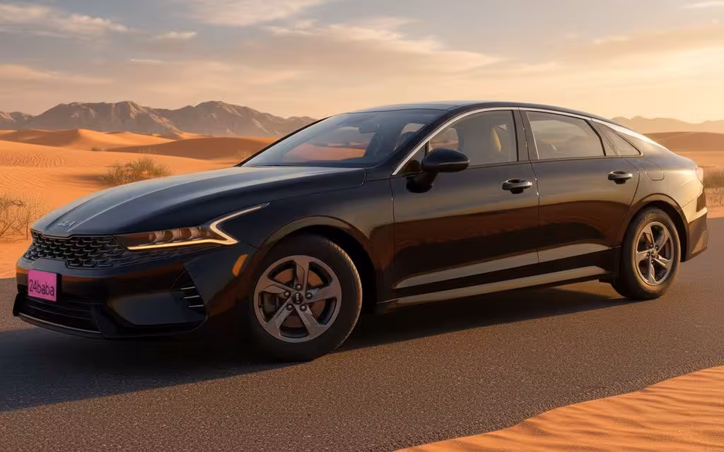 Kia K5 2022 Black side profile