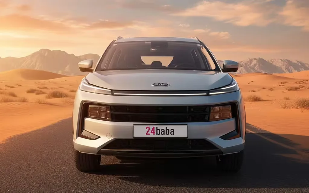 Jac Js6 2024 Blue front view with headlights – rental in Dubai