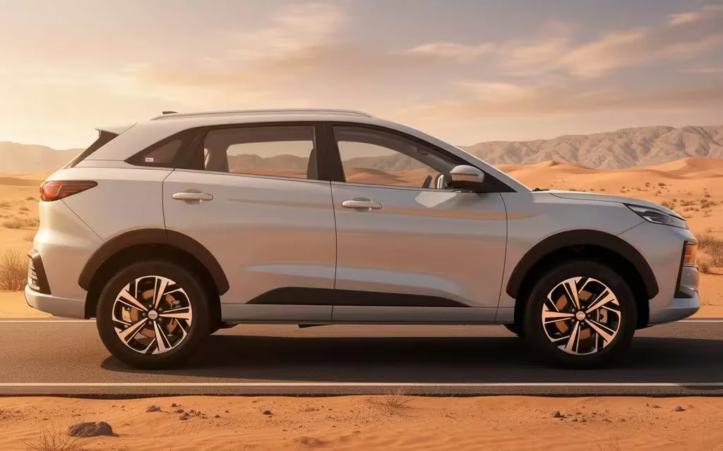 Jac Js6 2024 Blue side profile – rental in Dubai