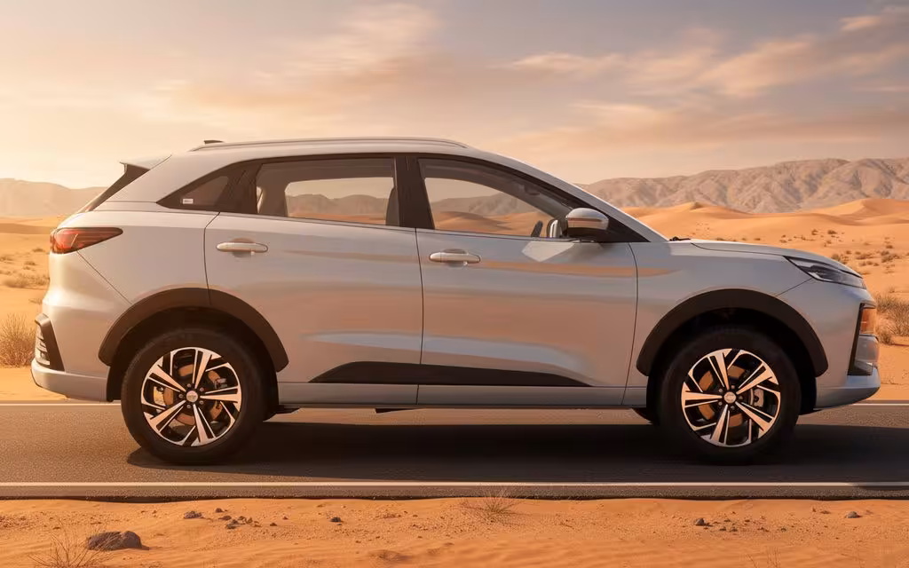 Jac Js6 2024 Blue side profile – rental in Dubai