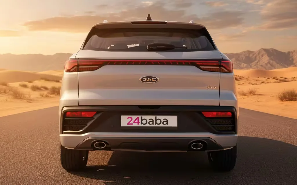 Jac Js6 2024 Blue rear view showing taillights – rental in Dubai