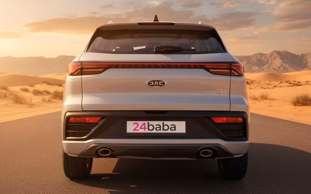 Jac Js6 2024 Blue rear view showing taillights – rental in Dubai