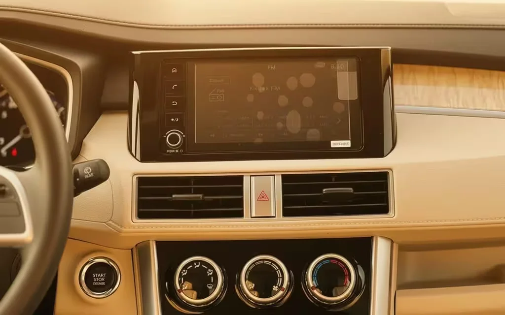 Mitsubishi Xpander 2024 interior view showing trim – rental in Dubai