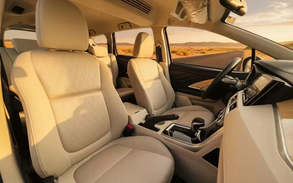 Mitsubishi Xpander 2024 leather seats and cabin – rental in Dubai