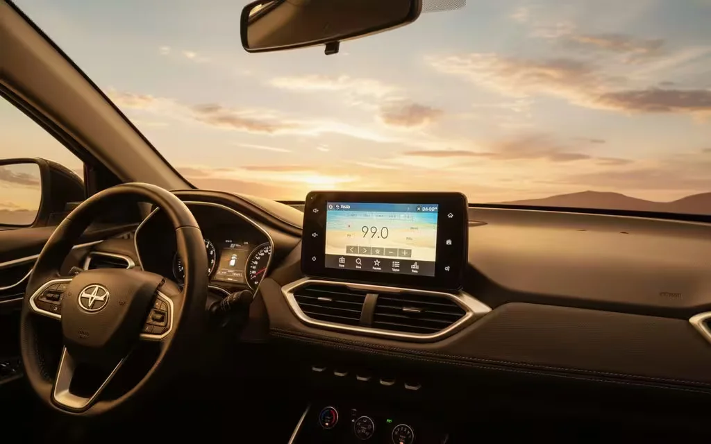 Chevrolet Captiva 2023 interior view showing trim – rental in Dubai