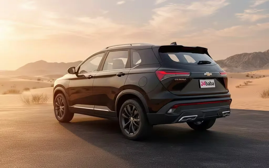 Chevrolet Captiva 2024 Black rear view showing taillights – rental in Dubai