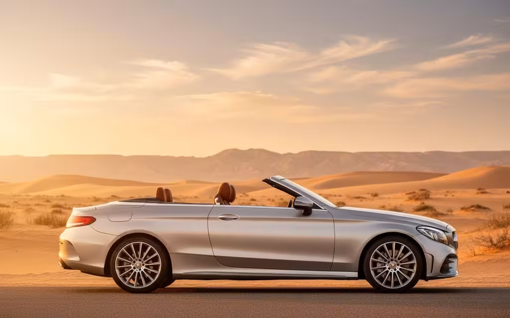 Mercedes C300 2020 Silver side profile