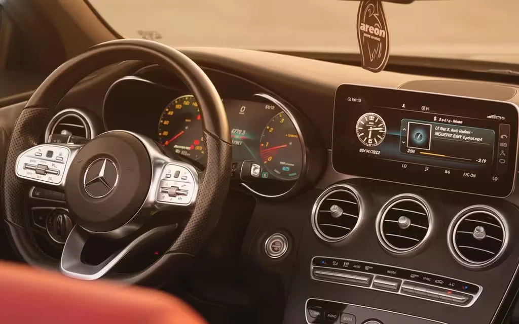 Mercedes C300 2020 interior view showing trim