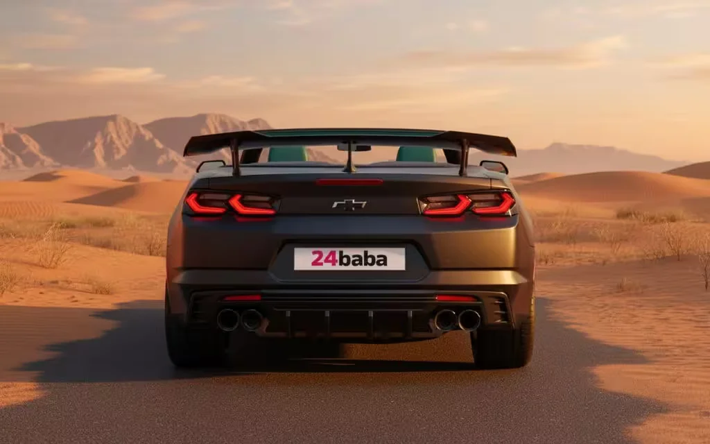 Chevrolet Camaro 2020 Black rear view showing taillights