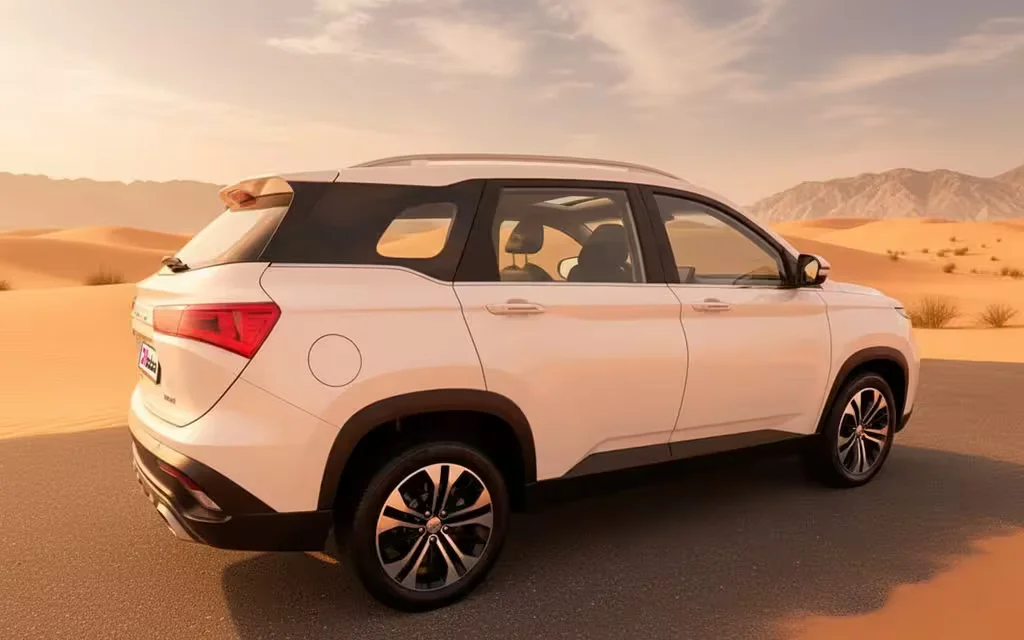 Chevrolet Captiva 2023 White side profile – rental in Dubai