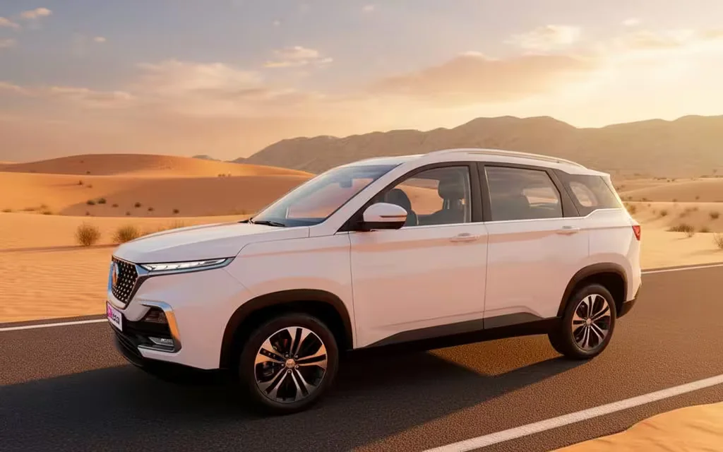 Chevrolet Captiva 2023 White side profile – rental in Dubai