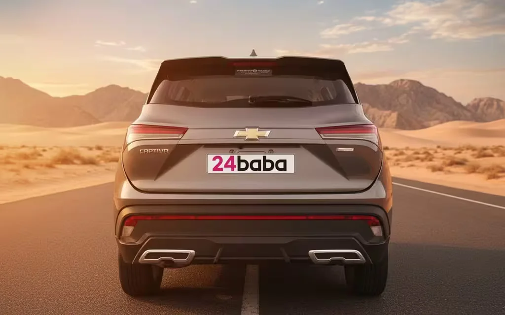 Chevrolet Captiva 2025 Grey rear view showing taillights – rental in Dubai
