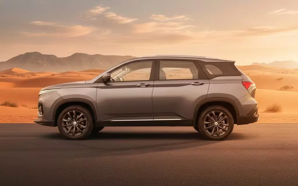 Chevrolet Captiva 2025 Grey side profile – rental in Dubai