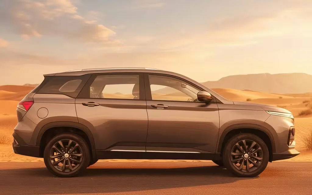 Chevrolet Captiva 2025 Grey side profile – rental in Dubai