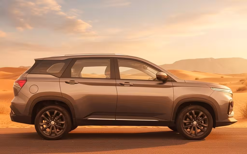 Chevrolet Captiva 2025 Grey side profile – rental in Dubai