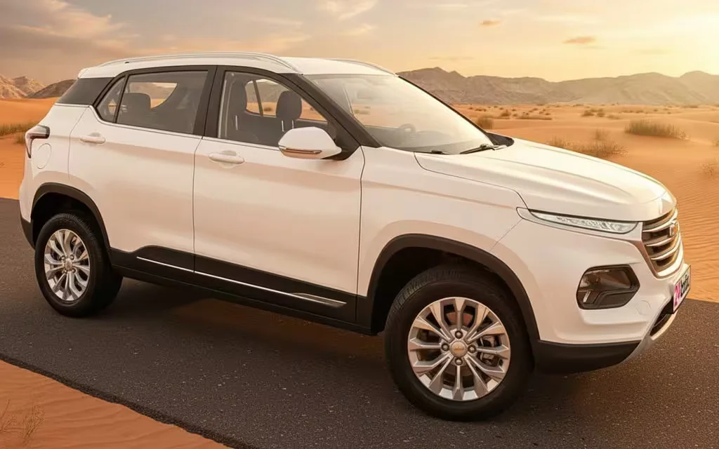 Chevrolet Groove 2025 White side profile – rental in Dubai