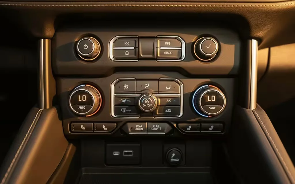 Chevrolet Tahoe 2022 interior view showing trim – rental in Dubai
