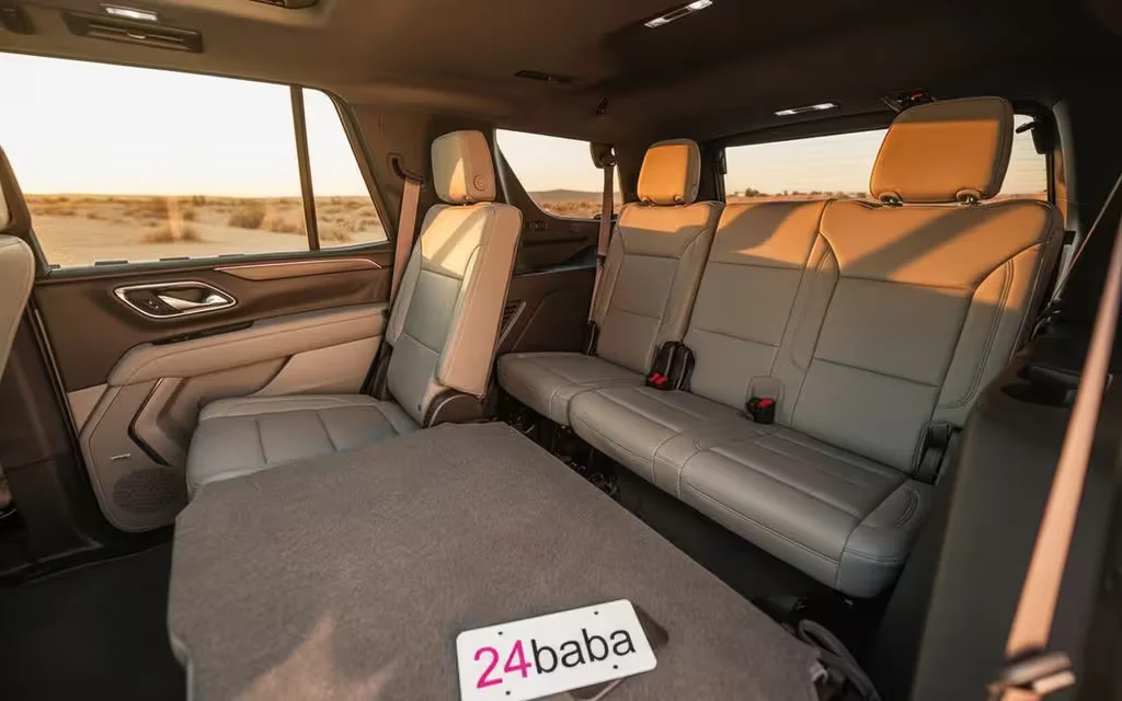Chevrolet Tahoe 2022 leather seats and cabin – rental in Dubai