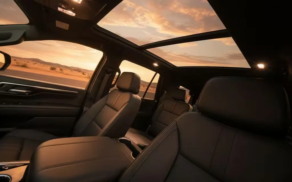 Chevrolet Tahoe 2025 leather seats and cabin – rental in Dubai