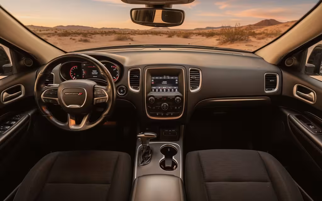 Dodge Durango 2020 dashboard and infotainment – rental in Dubai