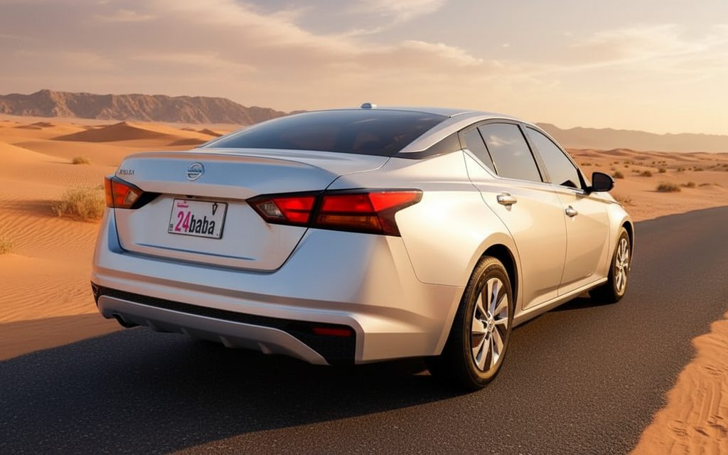 Nissan Altima 2022 Grey rear view showing taillights