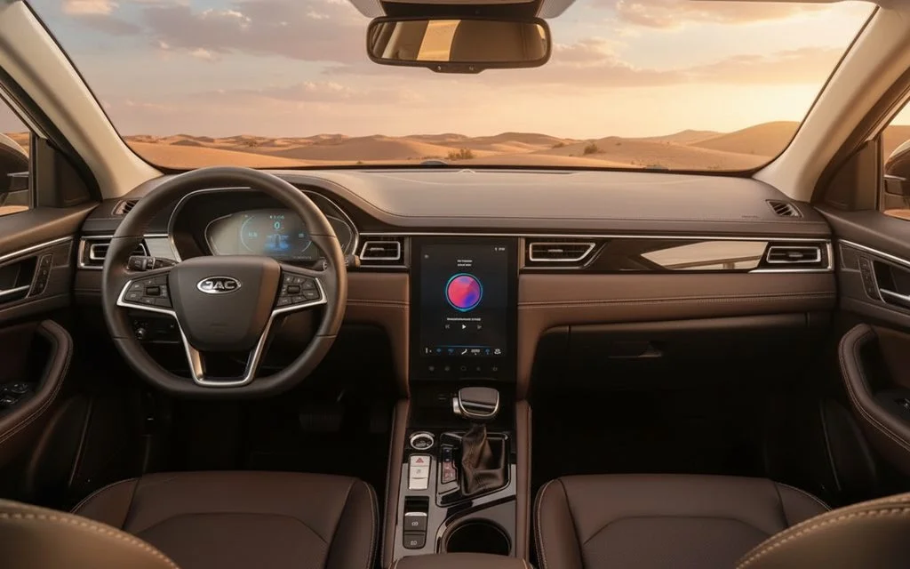 Jac J7 2023 interior view showing trim