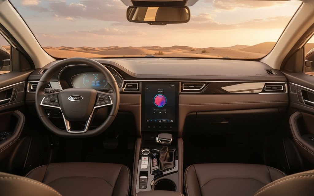 Jac J7 2023 interior view showing trim