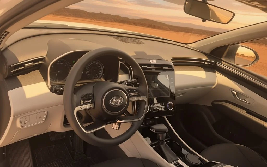 Hyundai Tucson 2022 interior view showing trim