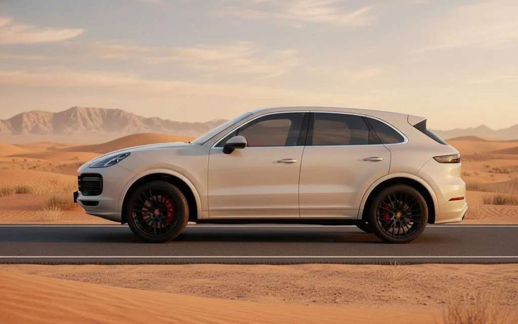 Porsche Cayenne 2021 Beige side profile