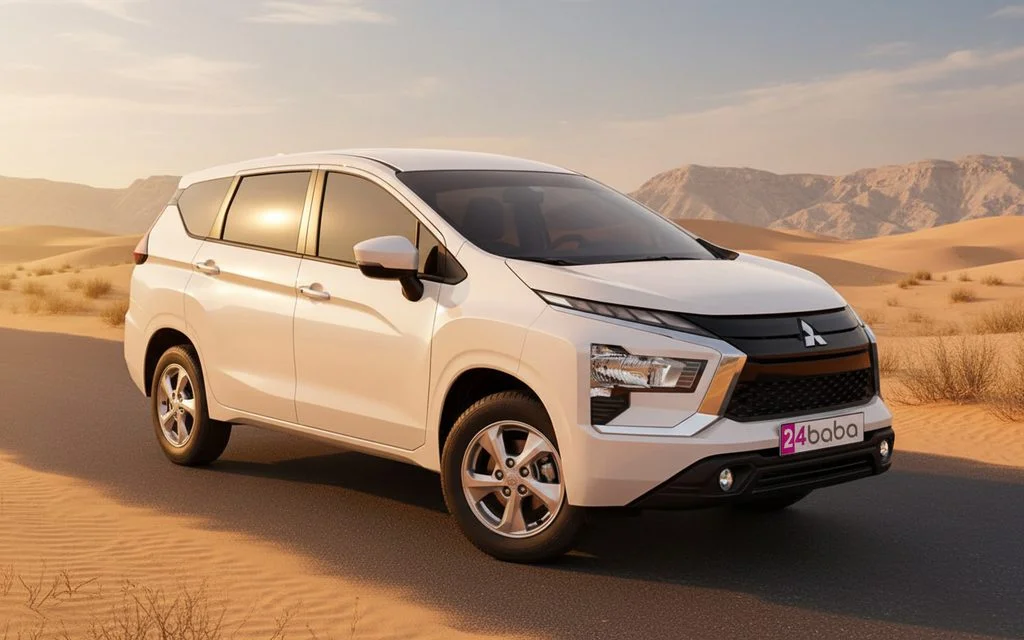 Mitsubishi Xpander 2024 White front view with headlights