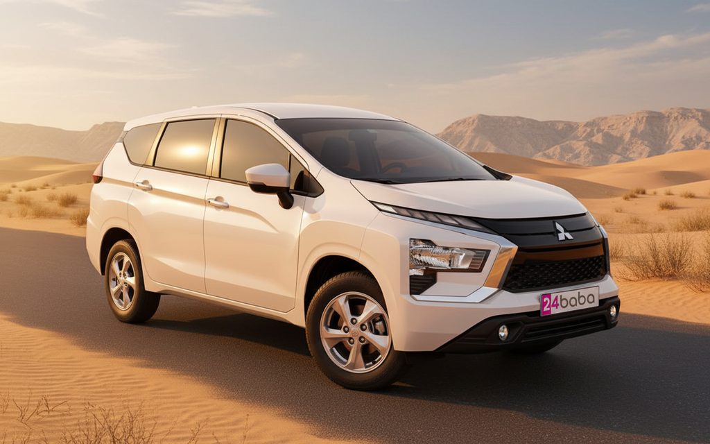 Mitsubishi Xpander 2024 White front view with headlights