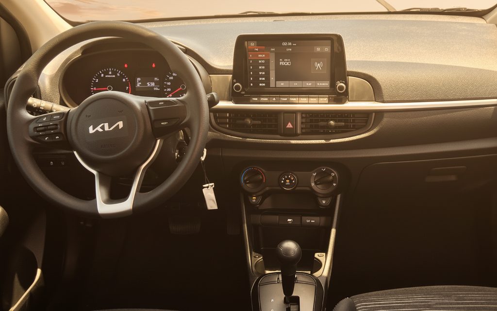 Kia Picanto 2023 interior view showing trim