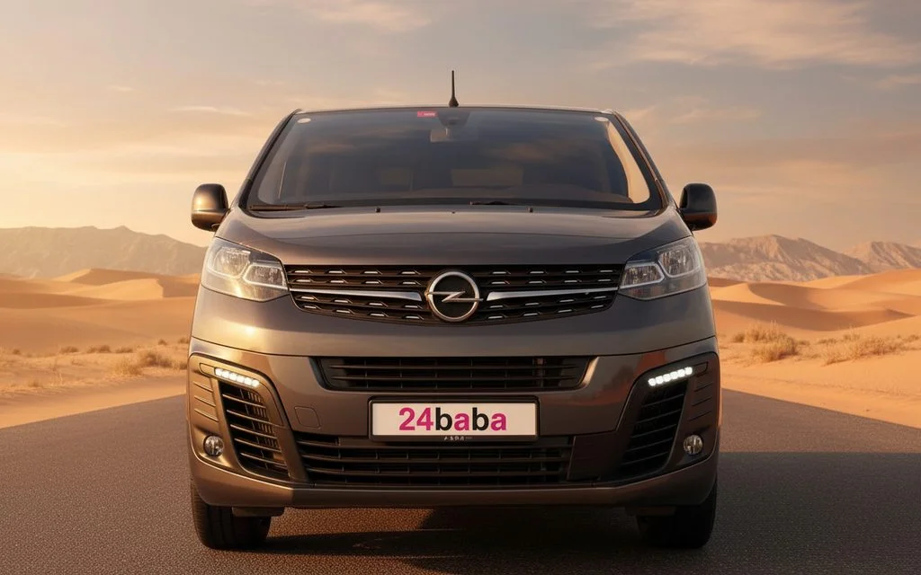 Opel Zafira 2023 Grey front view with headlights