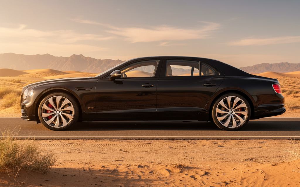 Bentley ContinentalFlyingSpur 2022 Black side profile