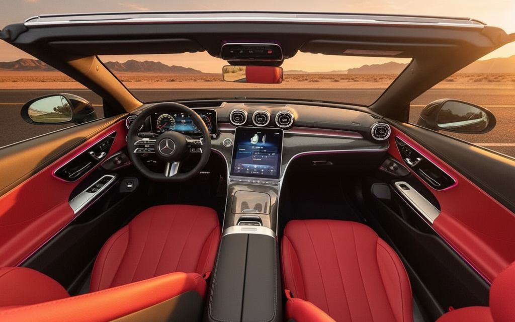 Mercedes Cle200 2024 interior view showing trim