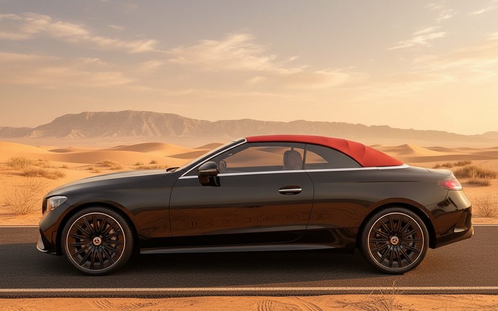 Mercedes Cle200 2024 Black side profile