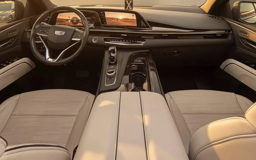 Cadillac Escalade 2024 interior view showing trim