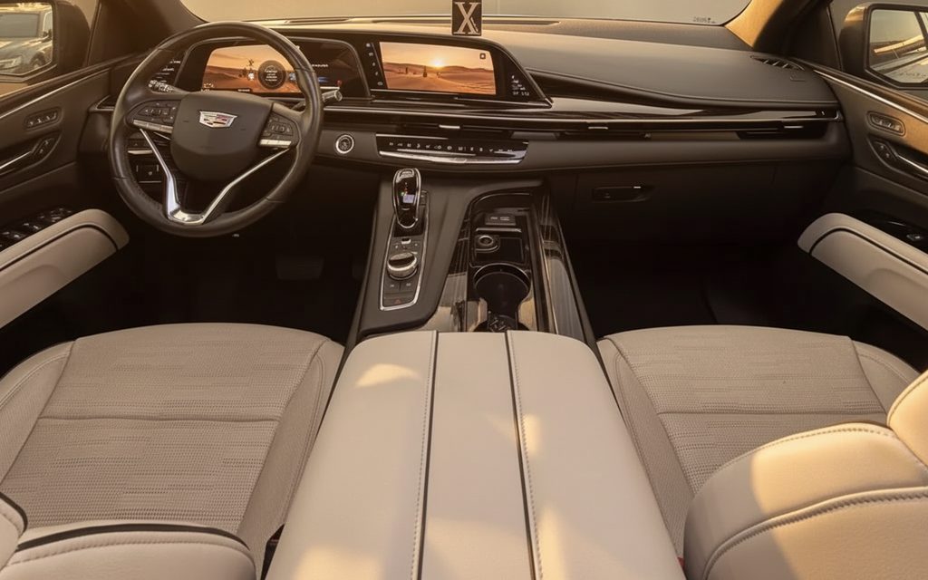 Cadillac Escalade 2024 interior view showing trim