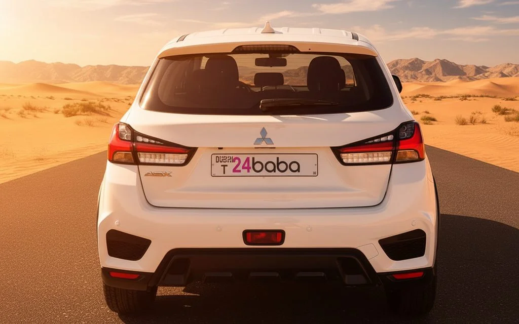 Mitsubishi Asx 2024 White rear view showing taillights