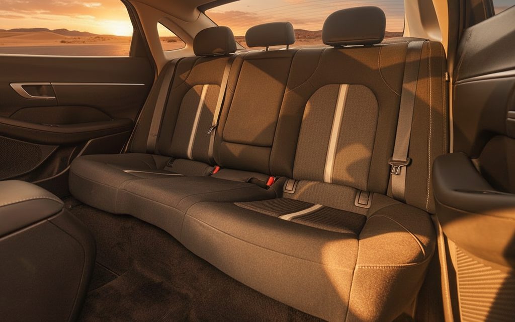 Hyundai Sonata 2024 leather seats and cabin – rental in Dubai