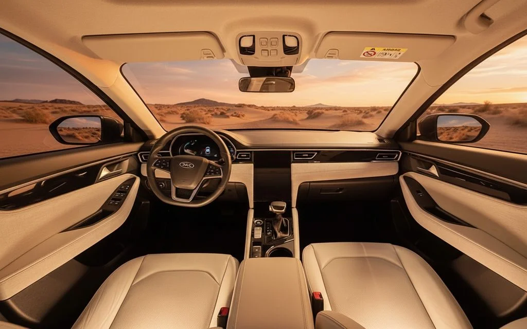 Jac J7 2023 interior view showing trim