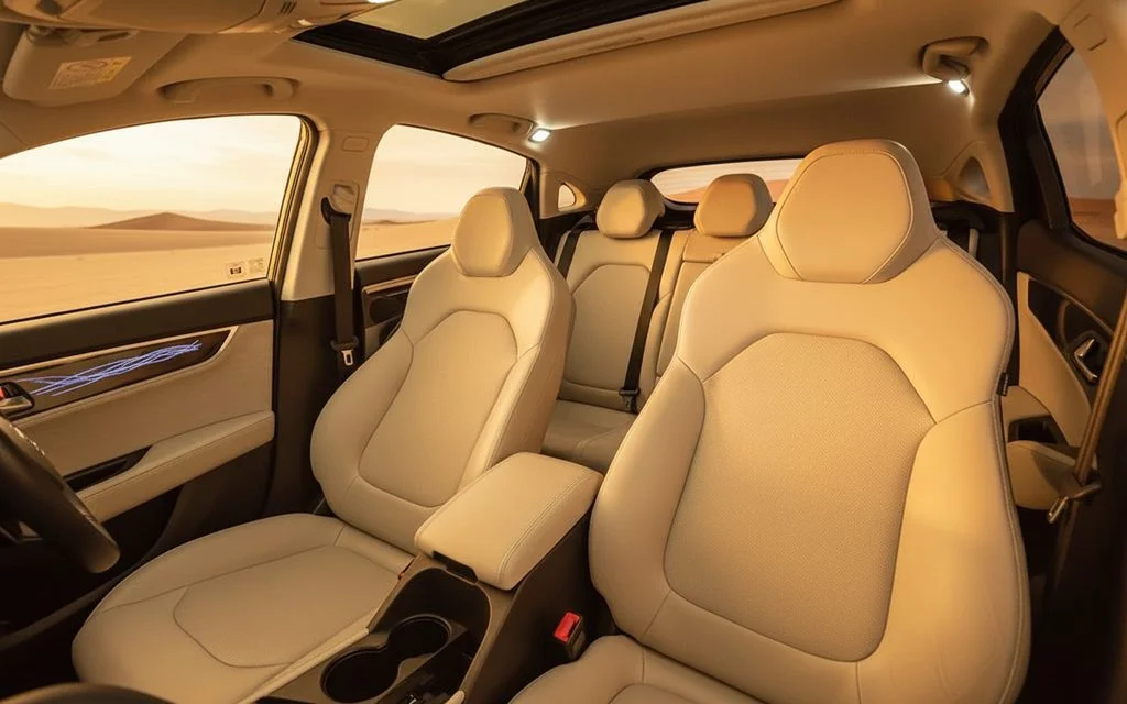 Jac J7 2023 leather seats and cabin