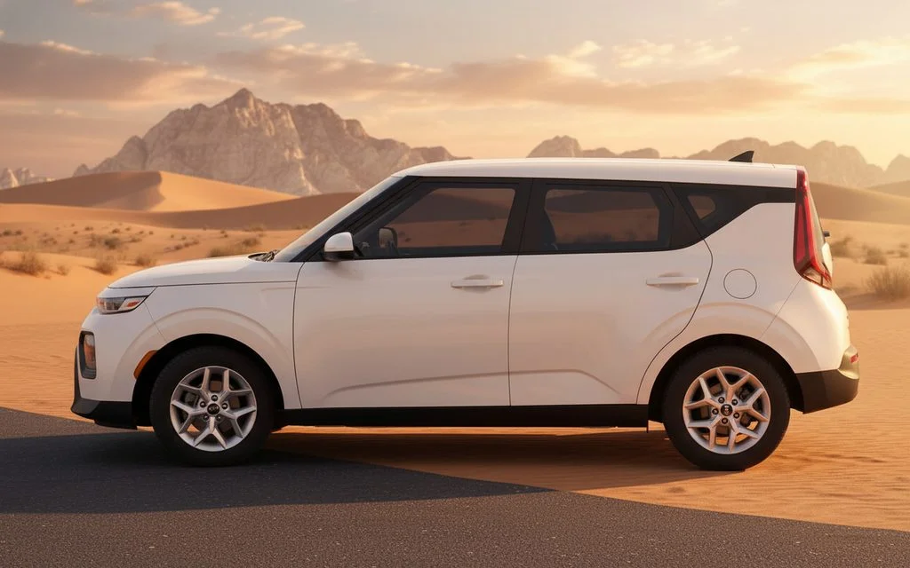 Kia Soul 2021 White side profile
