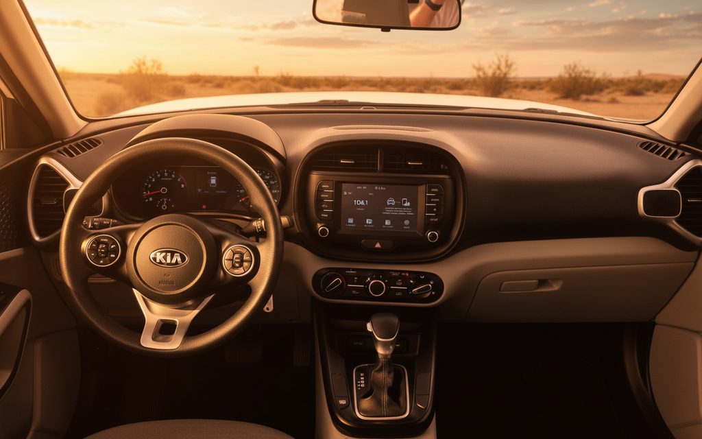 Kia Soul 2021 interior view showing trim
