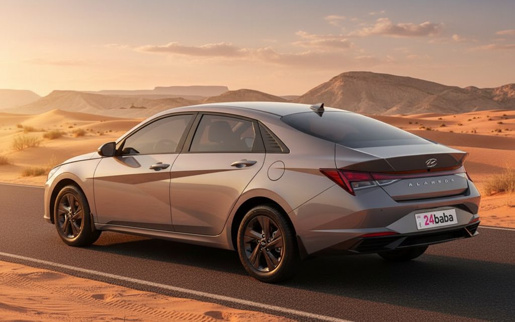 Hyundai Elantra 2023 Grey rear view showing taillights
